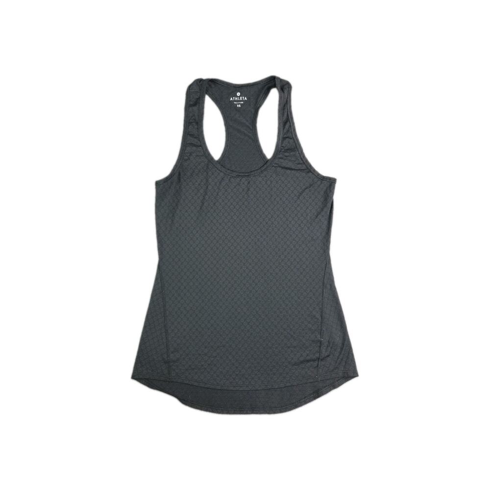 Athleta Black Workout Tank Top Women's Sz XS Polyester Spandex Athletic Gym C1
